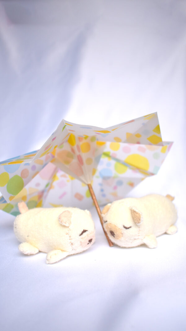 ペーパークラフト　雨宿り